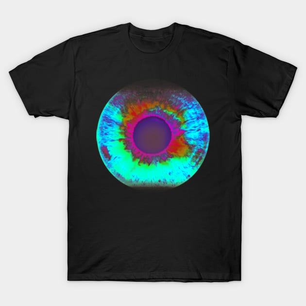 Multicolor Neon Eye / Rainbow Eye T-Shirt by seredina